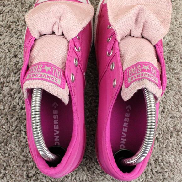 Converse Pink Sneakers Junior 6 Low Top Canvas Lace Up - Picture 9 of 12